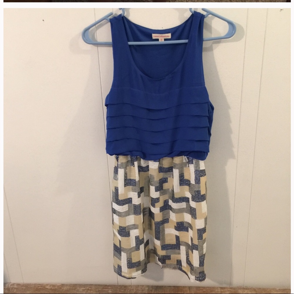 Cute Blue Sequins Dress Size Medium